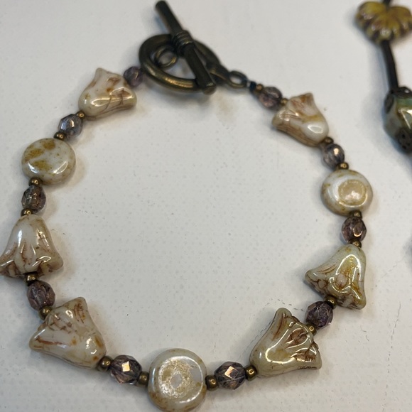 Handmade leaf Necklace and bracelet set - Picture 7 of 9